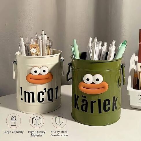 Cute DIY Holder Desk Organizer Cup for Pens, Brushes, Toothbrushes, Makeup Brush, Mini Trash Can, Office & Home Décor, Unique Gift in Saudi Arabia
