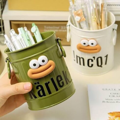 Cute DIY Holder Desk Organizer Cup for Pens, Brushes, Toothbrushes, Makeup Brush, Mini Trash Can, Office & Home Décor, Unique Gift in Saudi Arabia