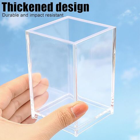 Clear Acrylic Pen Holder – Desktop Organizer Storage Case for Home and Office Supplies in Saudi Arabia