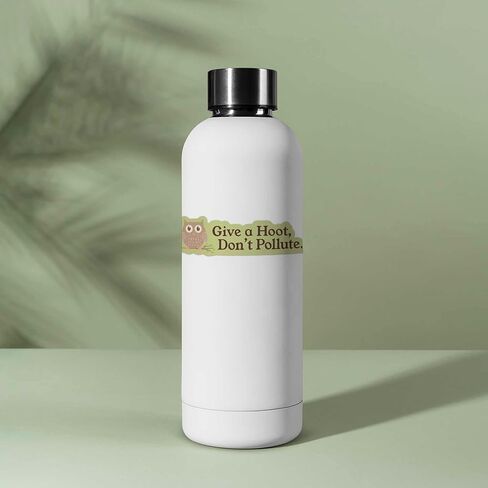 Give a Hoot Don't Pollute Nature Sticker - Cute 70s Owl Environment Quote Decals for Hydroflask, Laptop - Birding Camping, & Hiking Bumper Stickers in Saudi Arabia