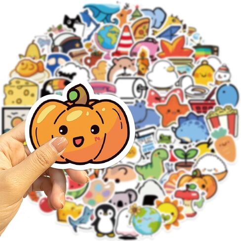 100Pcs Mini Stickers - Adorable Daily Items Pattern Sticker for Notebooks, Skateboards, Guitars, Party Packaging, Water Bottles, Luggage in Saudi Arabia