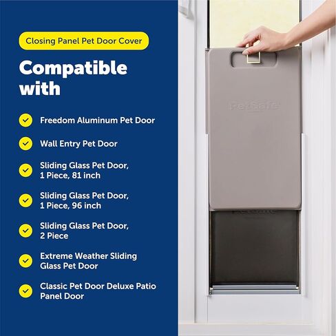 PetSafe Closing Panel Pet Door Cover - Durable, Plastic Dog Door Cover - Rust-Proof - Compatible with Select PetSafe Doors - Large in Saudi Arabia