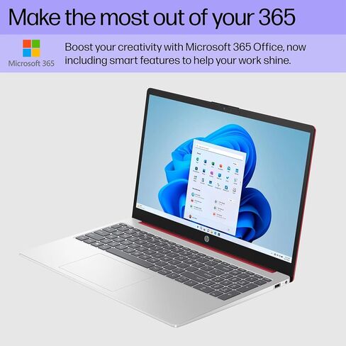 كمبيوتر محمول HP 15.6 بوصة عالي الدقة، معالج Intel Pentium N200 رباعي النواة، ذاكرة الوصول العشوائي 16 جيجابايت 128 جيجابايت SSD، Wi-Fi 6، بلوتوث 5.3، HDMI، كاميرا ويب، سنة واحدة Microsoft Office 365، Windows 11 Home في وضع S، أحمر قرمزي in Kuwait