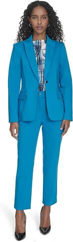 Calvin Klein Women's Stand Up Collar Open Front Structured Long Sleeve Jacket in Saudi Arabia