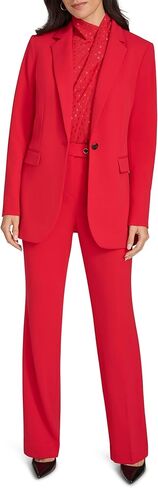 Calvin Klein Women's Stand Up Collar Open Front Structured Long Sleeve Jacket in Saudi Arabia