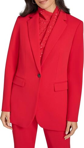 Calvin Klein Women's Stand Up Collar Open Front Structured Long Sleeve Jacket in Saudi Arabia