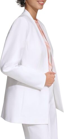 Calvin Klein Women's Stand Up Collar Open Front Structured Long Sleeve Jacket in Kuwait