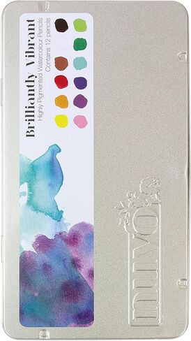 Nuvo Watercolor Pencil Set of 12 - Professional Premium Quality Artist Drawing Colored Pencils - Dark Shadows in Saudi Arabia