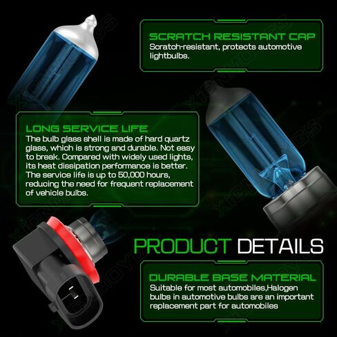 Fit for Honda Pilot 2006 2007 2008 2009 2010 2011 2012 2013 2014 2015 2016 2017 2018, 9005 H11 High Low Beam Halogen Headlight Bulbs & H11/H16 Fog Light Bulbs, Ultra - High Performance, Pack of 6 in Kuwait