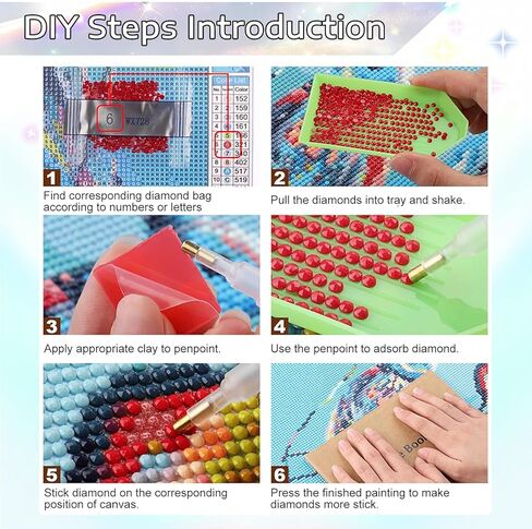 مجموعة الطلاء الماسي Xixter 5D للبالغين، لوحات فنية الماسية مع الماس المستدير، حرفة يدوية للمبتدئين لتزيين الجدران المنزلية (12 × 16 بوصة) (زهرة) in Kuwait