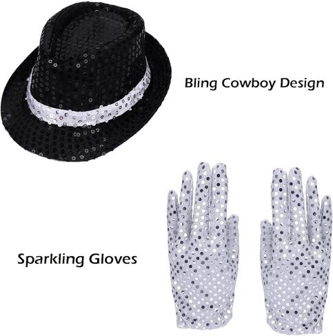 ACTLATI Kids Dance Star Costume Boys 80s 90s Pop Stage Halloween Cosplay Set for Hip Hop Disco Role Play Kits 4-9 Years in Saudi Arabia