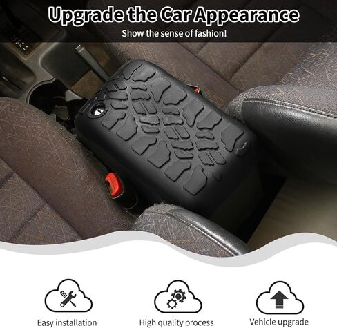 Compatible with Jeep Wrangler TJ 1997-2006 Center Console Armrest Storage Soft Mat Pet Antiscrach Mat Black in Saudi Arabia