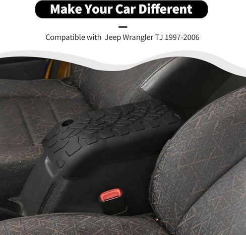 Compatible with Jeep Wrangler TJ 1997-2006 Center Console Armrest Storage Soft Mat Pet Antiscrach Mat Black in Saudi Arabia