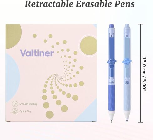 8 Pcs Cute Erasable Gel Pens with Erasers, 0.5 mm Fine Point Black & Blue Ink Pens, Smooth Writing Retractable Pen for Note Taking and Crossword Puzzles (Pink) in Saudi Arabia