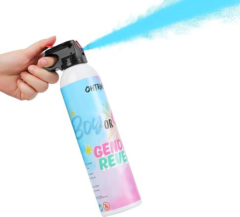 Gender Reveal Fire Extinguisher Color Blasters: 2 Pcs Blue Blaster Only for Baby Boy with Pink Smoke, Confetti Power Cannon for Gender Reveal Party in Saudi Arabia
