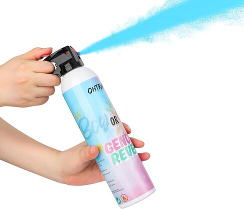 Gender Reveal Fire Extinguisher Color Blasters: 2 Pcs Blue Blaster Only for Baby Boy with Pink Smoke, Confetti Power Cannon for Gender Reveal Party in Saudi Arabia
