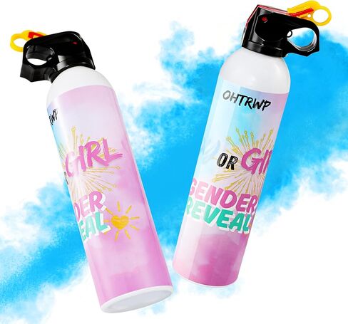 Gender Reveal Fire Extinguisher Color Blasters: 2 Pcs Blue Blaster Only for Baby Boy with Pink Smoke, Confetti Power Cannon for Gender Reveal Party in Saudi Arabia