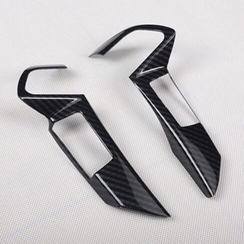 for 2008 2009 2010 2011 2012 Honda Accord Carbon Fiber Style ABS Interior Steering Wheel Trim Cover 2pcs/Set (A) in Saudi Arabia
