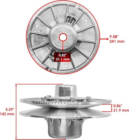 Caltric Secondary Clutch Compatible with Polaris Ranger 570 2014-2021 / Crew 570 2014 2018-2019 / ETX 2015-2016 / Ranger 1000 Diesel 2016-2018 / Ranger 500 2017-2021 in Saudi Arabia