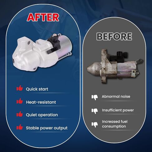 MOCA Starter Motor Fits for 2014-2017 for Acura RLX, 2013-2017 for Honda Accord V6 3.5L, 2013-2015 for Honda Crosstour V6 3.5L in Saudi Arabia