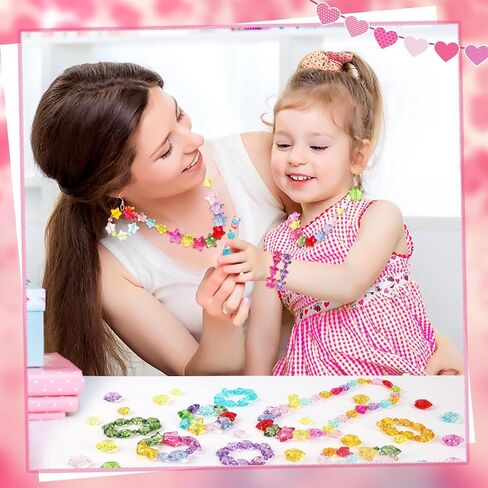UPINS Acrylic Heart Beads,120pcs Valentine's Day Red Pink White Heart Shaped Beads for Jewelry Making DIY Bracelet Necklace Craft Party Supplies Wedding Decor in Saudi Arabia