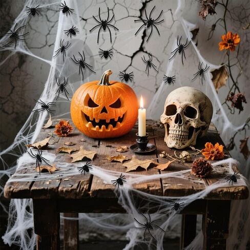 120 قطعة من العناكب البلاستيكية، 3 أحجام من العناكب المزيفة، عنكبوت واقعي أسود، ألعاب عنكبوت وهمية صغيرة، دعائم مزحة للهالوين للمنزل، لوازم تزيين حفلات الهالوين الداخلية in Kuwait