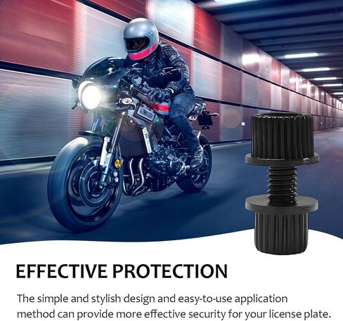 16PCS Nylon License Plate Cover Screws, Motorcycle License Plates Screws Frame Holder Bolts & Nuts, Plastic Nylon License Plate Frame Cover Fasteners Kit for Bike Motorcycle (Black) in Saudi Arabia