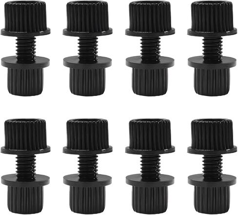 16PCS Nylon License Plate Cover Screws, Motorcycle License Plates Screws Frame Holder Bolts & Nuts, Plastic Nylon License Plate Frame Cover Fasteners Kit for Bike Motorcycle (Black) in Saudi Arabia