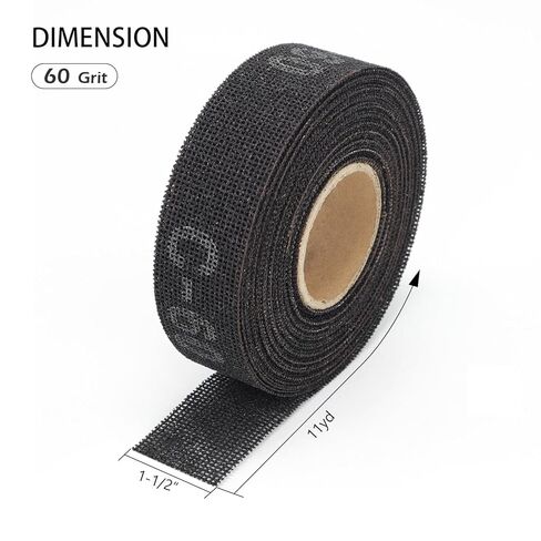 SCOTTCHEN Sanding Rolls/Plumbing Sanding Cloth 1-1/2" x 11yd (33 ft) / Plumber's Double Side Open Mesh/Aluminum Oxide Grit #60-1Roll in Kuwait