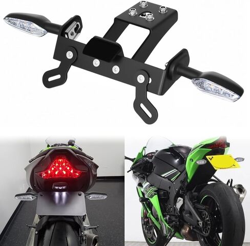 Ninja ZX6R Fender Eliminator Kit - Tail Tidy Compatible with Ninja ZX6R 2009-2018 & Ninja ZX10R 2008-2010 - License Plate Mount with Turn Signals Rear (Clear) in Saudi Arabia