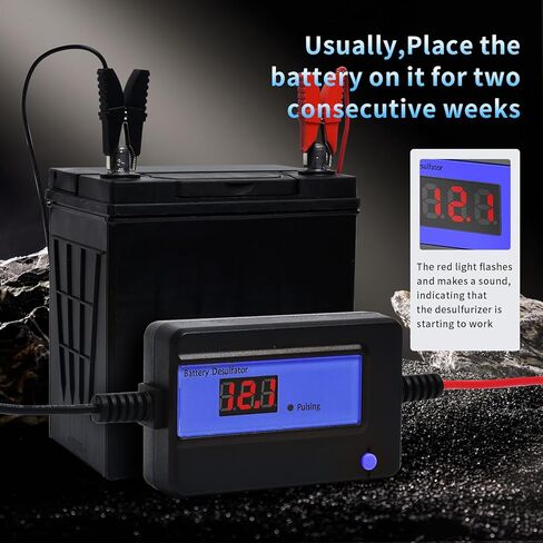 Battery Desulfator, Automatic Pulse Lead-Acid Battery Reconditioner for Life Extension and Repair (PL04C-400AH Blue) in Saudi Arabia