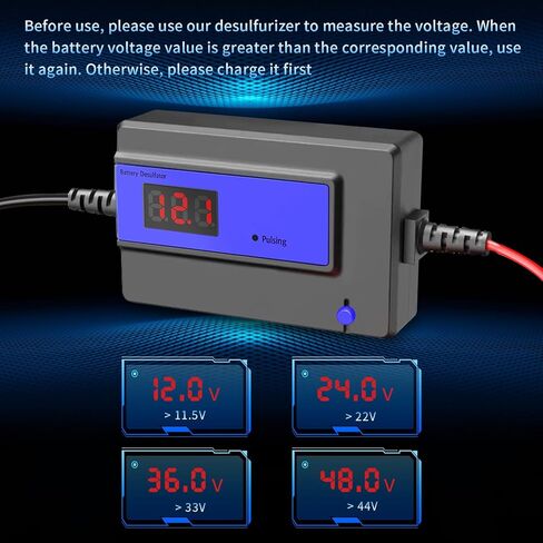 Battery Desulfator, Automatic Pulse Lead-Acid Battery Reconditioner for Life Extension and Repair (PL04C-400AH Blue) in Saudi Arabia