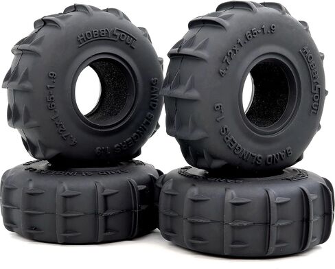 HOBBYSOUL RC Sand Slingers 1.9 إطارات بطول 120 مم لـ 1/10 RC Crawler TRX4 SCX10 II ترقيات - التضاريس الرملية الثلجية in Saudi Arabia