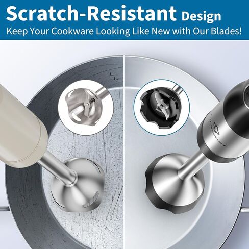 خلاط يدوي مقاوم للخدش بقوة 800 وات من لينك شيف، خلاط بمقبض مضاد للرذاذ مع شاشة LED تعمل باللمس، خلاط يدوي غمر مع مفرمة ودورق وخفق وحامل تخزين in Kuwait