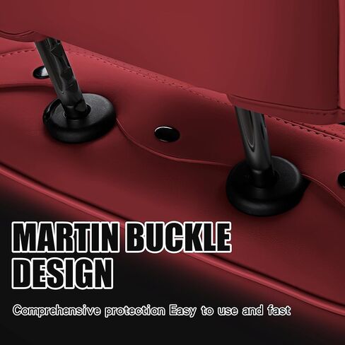 otoez Car Seat Covers Full Set, 5 Seats Nappa Leather Seat Cover for Car Seden SUV Truck, Waterproof Automotive Seat Cover Full Coverage Front and Rear Seat Protector, Red in Kuwait