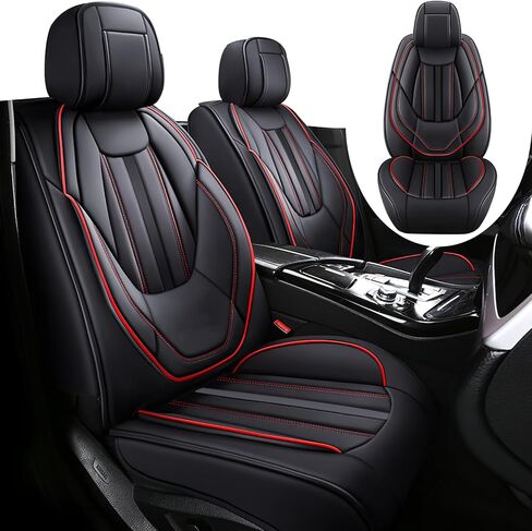 Car Seat Covers Fit for Ford Mustang 2000-2025, Premium Leather Seat Covers 2-Seats Standard, Waterproof Car Seat Covers, Soft and Breathable Automotive Seat Covers for Cars(Black) in Saudi Arabia