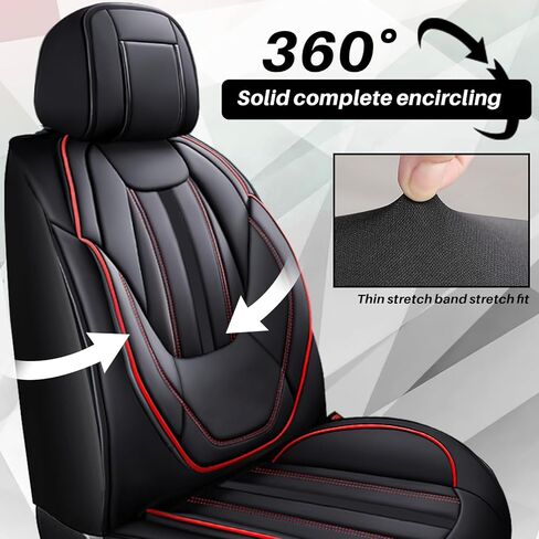 Car Seat Covers Fit for Ford Mustang 2000-2025, Premium Leather Seat Covers 2-Seats Standard, Waterproof Car Seat Covers, Soft and Breathable Automotive Seat Covers for Cars(Black) in Saudi Arabia