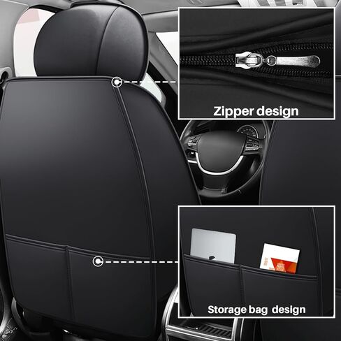 Car Seat Covers Fit for Ford Mustang 2000-2025, Premium Leather Seat Covers 2-Seats Standard, Waterproof Car Seat Covers, Soft and Breathable Automotive Seat Covers for Cars(Black) in Saudi Arabia
