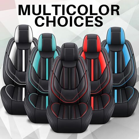 Car Seat Covers Fit for Ford Mustang 2000-2025, Premium Leather Seat Covers 2-Seats Standard, Waterproof Car Seat Covers, Soft and Breathable Automotive Seat Covers for Cars(Black) in Saudi Arabia