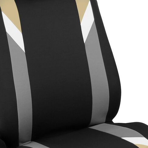 FH Group Car Seat Covers Three Row Set Blue Premium Modernistic, Airbag and Split Rear Car Seat Cover Universal Fit Interior Accessories for Cars Trucks and SUV Car Accessories Automotive Seat Covers in Saudi Arabia