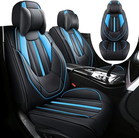 Car Seat Covers Fit for Ford Mustang 2000-2025, Premium Leather Seat Covers 2-Seats Standard, Waterproof Car Seat Covers, Soft and Breathable Automotive Seat Covers for Cars(Black) in Saudi Arabia