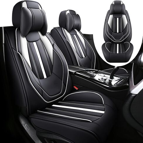 Car Seat Covers Fit for Ford Mustang 2000-2025, Premium Leather Seat Covers 2-Seats Standard, Waterproof Car Seat Covers, Soft and Breathable Automotive Seat Covers for Cars(Black) in Saudi Arabia