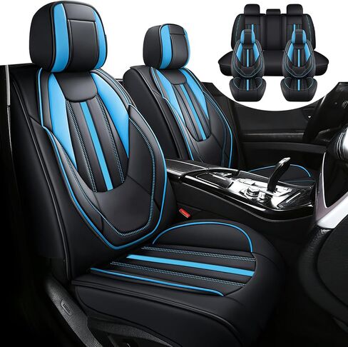 Car Seat Covers Fit for Ford Mustang 2000-2025, Premium Leather Seat Covers 2-Seats Standard, Waterproof Car Seat Covers, Soft and Breathable Automotive Seat Covers for Cars(Black) in Saudi Arabia