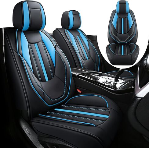 Car Seat Covers Fit for Ford Mustang 2000-2025, Premium Leather Seat Covers 2-Seats Standard, Waterproof Car Seat Covers, Soft and Breathable Automotive Seat Covers for Cars(Black) in Saudi Arabia