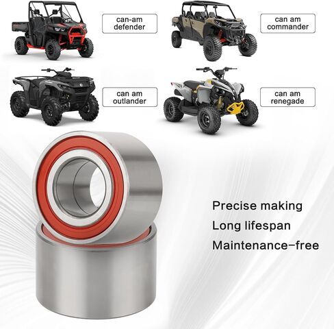 (4Pcs) Wheel Bearing Kit with Front Drive Shaft Seal, Compatible with Can-Am Defender, Commander, Maverick, Outlander, Renegade - Replaces # 293350040, 705400088, 293350118 in Saudi Arabia