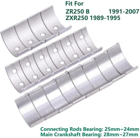 دراجة نارية STD 0.25 1.0 Con قضيب توصيل قضيب العمود المرفقي المحمل الرئيسي لـ ZR 250 B 1991-2007 ZXR250 89-95 (إضافة 75 عمودًا مرفقيًا) in Kuwait