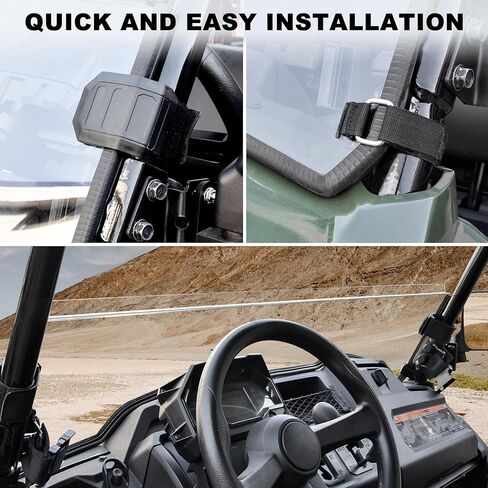 SAUTVS Front Half Windshield for Honda Pioneer 700-2 / 700-4 2014-2025, Clear Durable Front Half Windscreen for Honda Pioneer 700 2P 4P 2014-2025 Accessories, Stronger Than Glass in Saudi Arabia