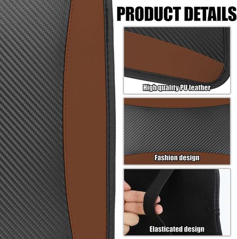 Hovom Car Center Console Cover, 12.72"×7.15" Leather Armrest Cover for Cars, Stylish Auto Armrest Cushion Pad, Anti-Scratch Vehicle Arm Rest Protector, Universal Interior Car Accessories (Coffee) in Saudi Arabia