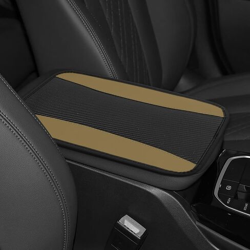 Hovom Car Center Console Cover, 12.72"×7.15" Leather Armrest Cover for Cars, Stylish Auto Armrest Cushion Pad, Anti-Scratch Vehicle Arm Rest Protector, Universal Interior Car Accessories (Coffee) in Saudi Arabia