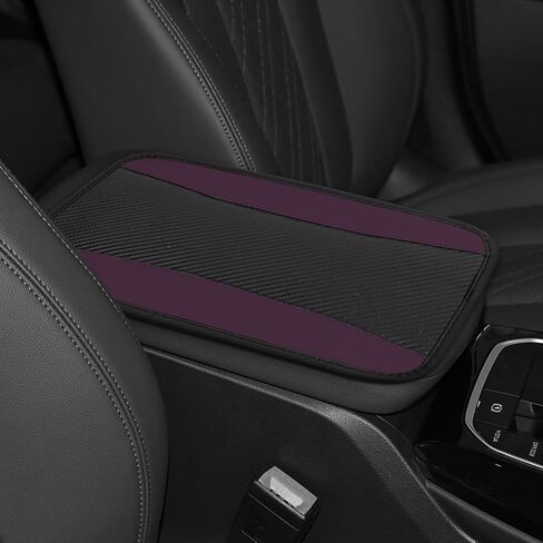 Hovom Car Center Console Cover, 12.72"×7.15" Leather Armrest Cover for Cars, Stylish Auto Armrest Cushion Pad, Anti-Scratch Vehicle Arm Rest Protector, Universal Interior Car Accessories (Coffee) in Saudi Arabia